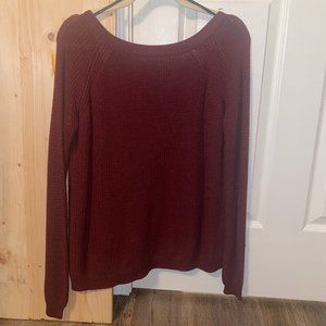 Just For You Burgundy Backless Sweater - Lulu's XS